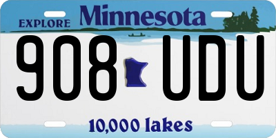 MN license plate 908UDU