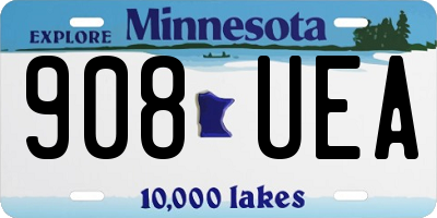 MN license plate 908UEA