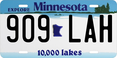 MN license plate 909LAH