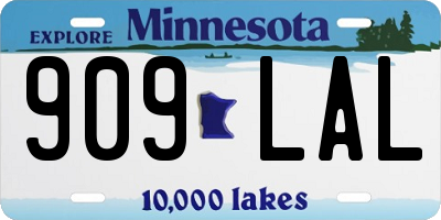 MN license plate 909LAL