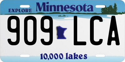 MN license plate 909LCA