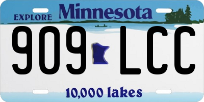 MN license plate 909LCC