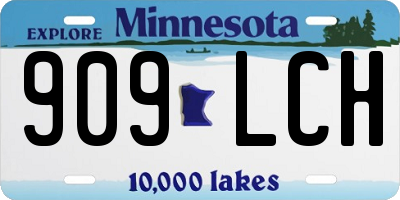 MN license plate 909LCH