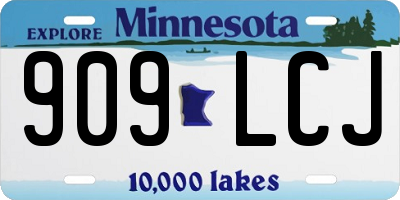MN license plate 909LCJ