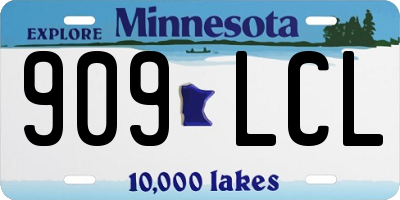 MN license plate 909LCL