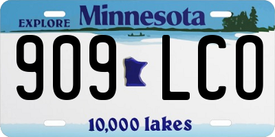 MN license plate 909LCO