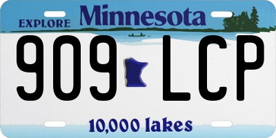 MN license plate 909LCP