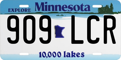 MN license plate 909LCR