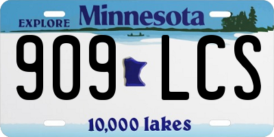 MN license plate 909LCS