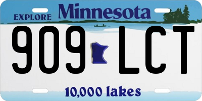 MN license plate 909LCT