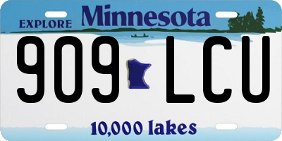 MN license plate 909LCU