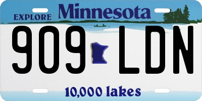 MN license plate 909LDN