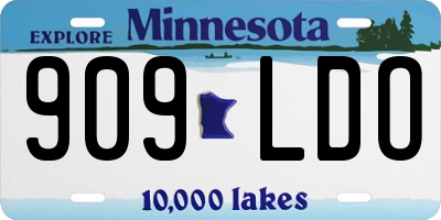 MN license plate 909LDO