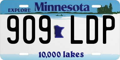 MN license plate 909LDP
