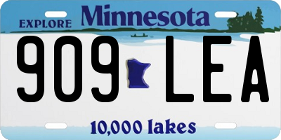 MN license plate 909LEA