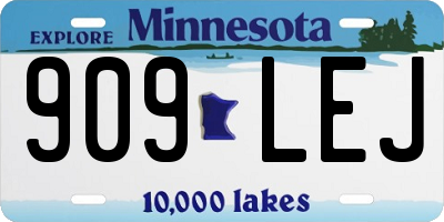 MN license plate 909LEJ