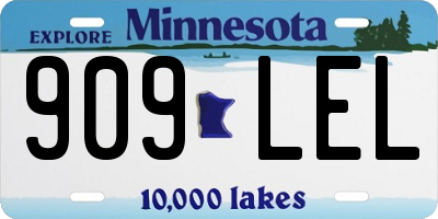 MN license plate 909LEL