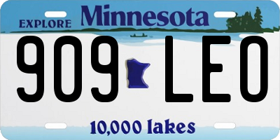 MN license plate 909LEO