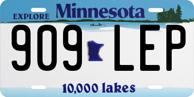 MN license plate 909LEP