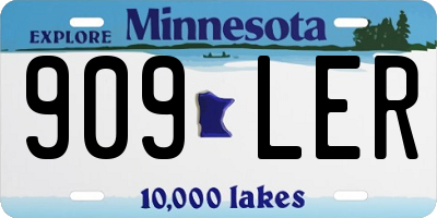 MN license plate 909LER