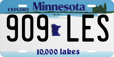 MN license plate 909LES