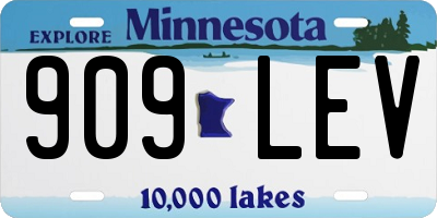 MN license plate 909LEV