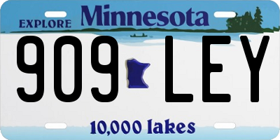 MN license plate 909LEY