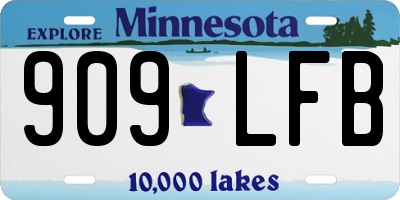 MN license plate 909LFB