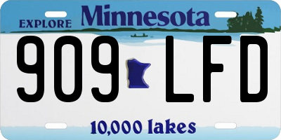 MN license plate 909LFD