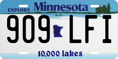 MN license plate 909LFI