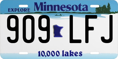 MN license plate 909LFJ