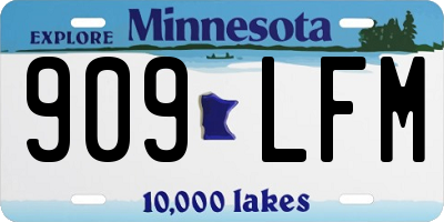 MN license plate 909LFM