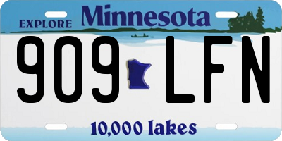 MN license plate 909LFN