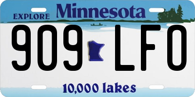 MN license plate 909LFO