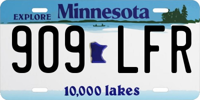 MN license plate 909LFR