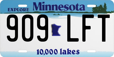 MN license plate 909LFT