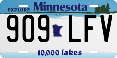 MN license plate 909LFV