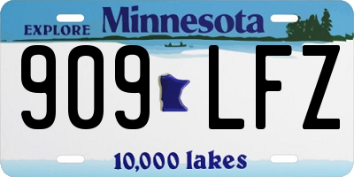 MN license plate 909LFZ