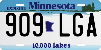 MN license plate 909LGA