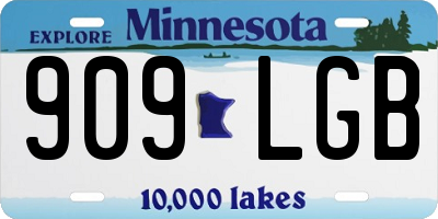MN license plate 909LGB