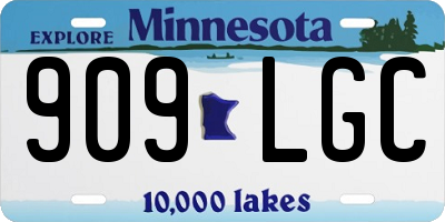 MN license plate 909LGC