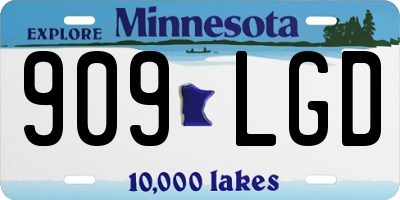 MN license plate 909LGD