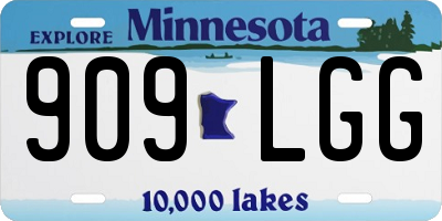 MN license plate 909LGG