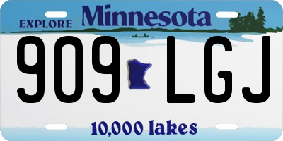 MN license plate 909LGJ