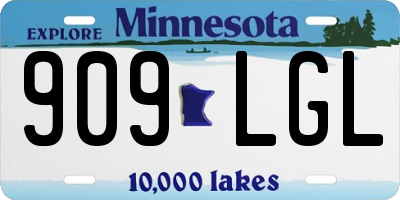 MN license plate 909LGL