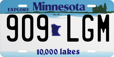 MN license plate 909LGM