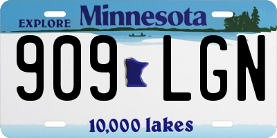 MN license plate 909LGN
