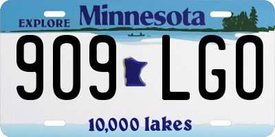 MN license plate 909LGO