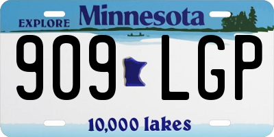 MN license plate 909LGP