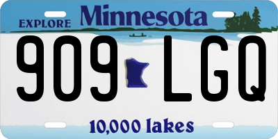 MN license plate 909LGQ